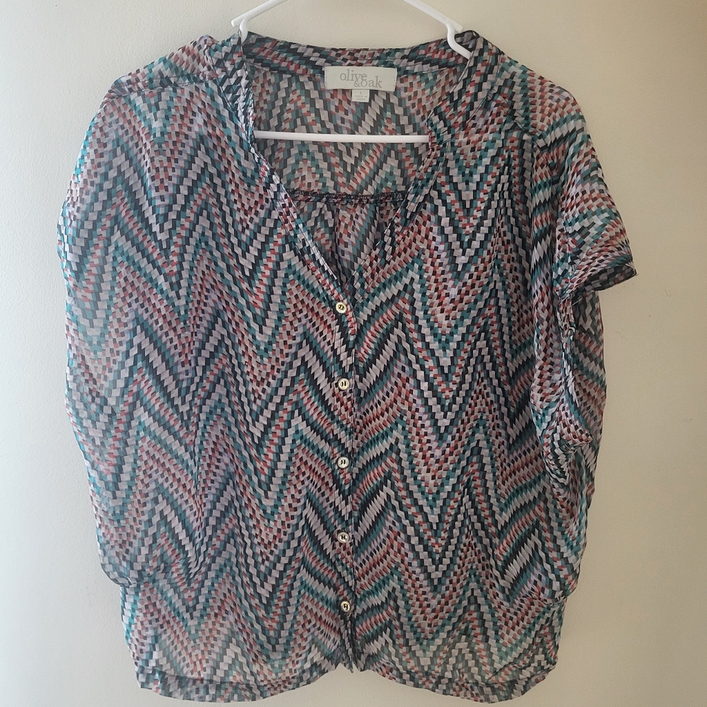 Olive & Oak Blouse Size L - Picture 1 of 3